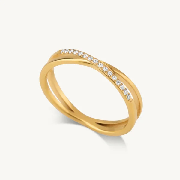 Carved Spark Gold Ring